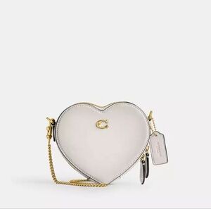 NWT❤️Coach Heart Crossbody 14 White CE765